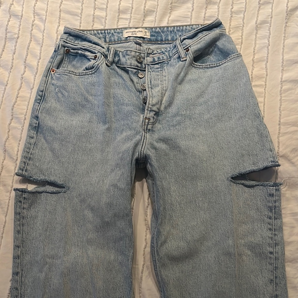 Abercrombie & Fitch Light Blue Boyfriend Jeans